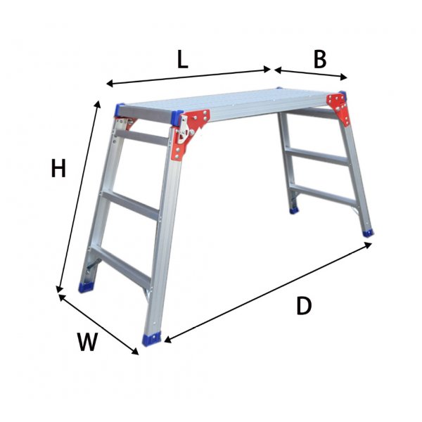 KANDA 工作台 3 級 36"高 x 1.2M長 (固定) GAS-B 工作平台 流動工作台 工作梯台 工作架