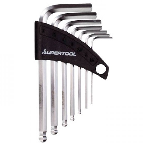 日本 SUPERTOOL 套裝波頭六角匙 1.5-6mm(7支裝) HKSB-7S
