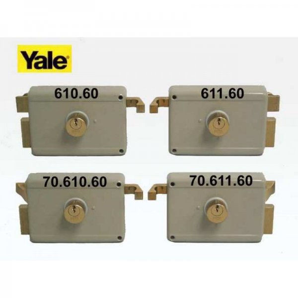YALE 雙膽三開鎖  70.611-60 (61070602)  反左