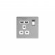 BG 平鋼拉絲2USB 2.1A單位插座 (FBS21U2W)