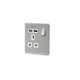 BG 平鋼拉絲2USB 2.1A單位插座 (FBS21U2W)