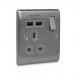 BG 弧鋼拉絲2USB 2.1A單位插座 (NBS21U2G) BG 弧鋼拉絲2USB 2.1A單位插座 (NBS21U2G)