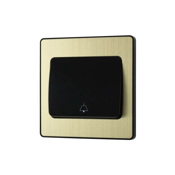 BG 古董黃銅單鍵按制覆位門鐘開關 (PCDAB14WB)