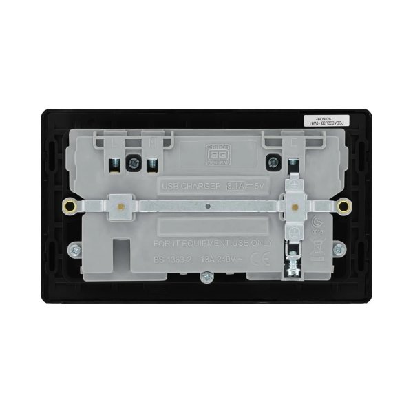 BG 古董黃銅2xUSB 3.1A雙位插座 (PCDAB22U3B)