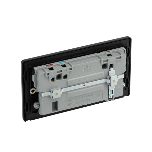 BG 黑鉻2xUSB(Type-A & Type-C)30W雙位插座 (PCDBC22UAC30B)