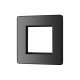 BG 黑鉻隱藏式固定螺絲2模塊孔50x50mm單位面板框 (PCDBCEMS2B)