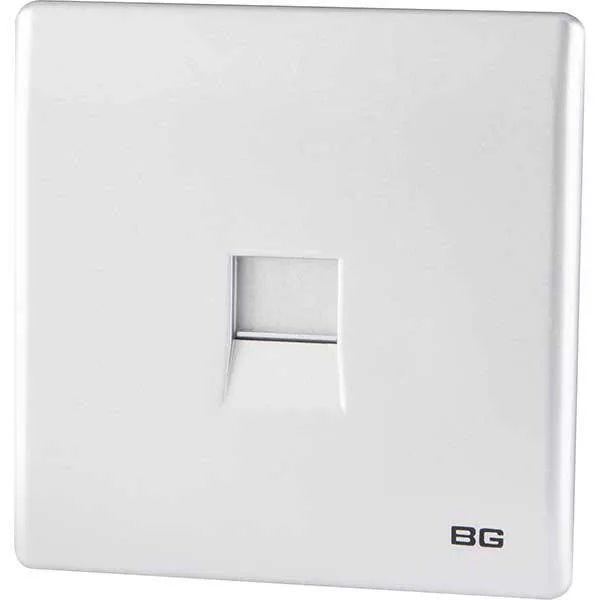 BG 銀色纖薄1位RJ11電話插座 (PCSLRJ111)