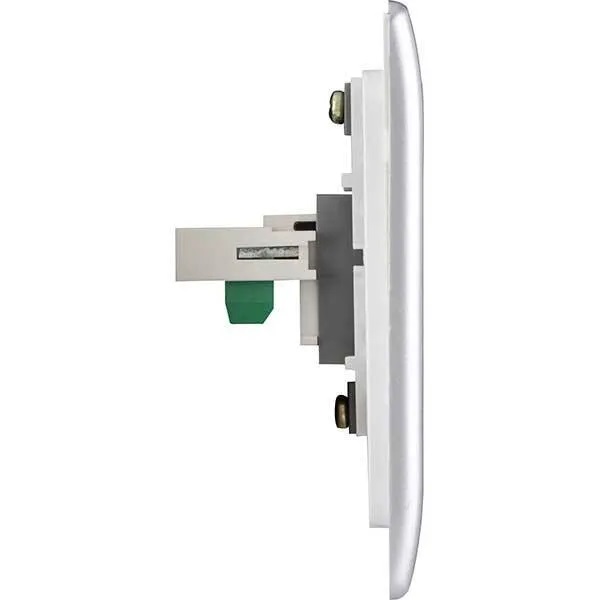 BG 銀色纖薄1位RJ11電話插座 (PCSLRJ111)