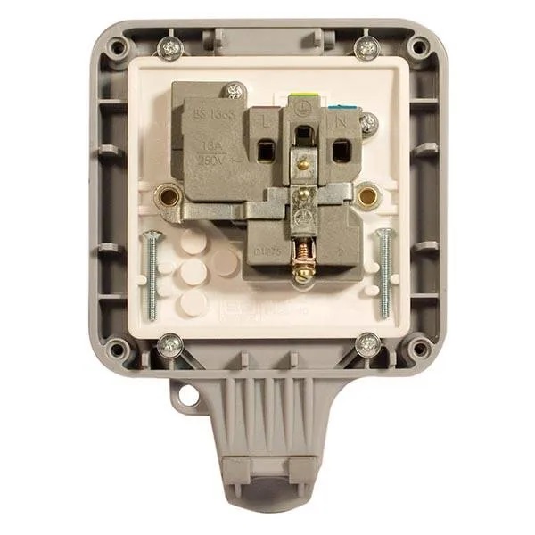 BG IP66戶外防水雙極(DP)1位獨立開關金屬面插座 (WPL21)