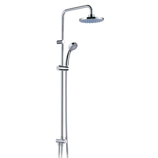 DELONG 帝朗 雨林花灑套裝 Rainfall Shower Set 鉻-20MM雨淋花灑柱連8"大花灑頭及3速手提花灑 (100080600)
