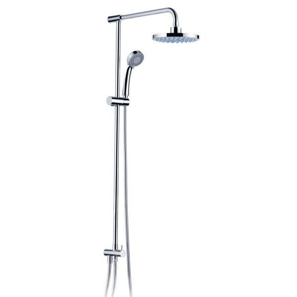 DELONG 帝朗 雨林花灑套裝 Rainfall Shower Set 鉻-20MM雨淋花灑柱連8"大花灑頭及3速手提花灑 (100080601)