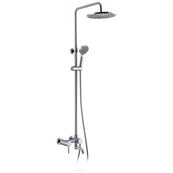 DELONG 帝朗 雨林花灑套裝 Rainfall Shower Set 鉻-25MM雨淋花灑柱連10"大花灑頭及5速手提花灑及龍頭) (100080903)