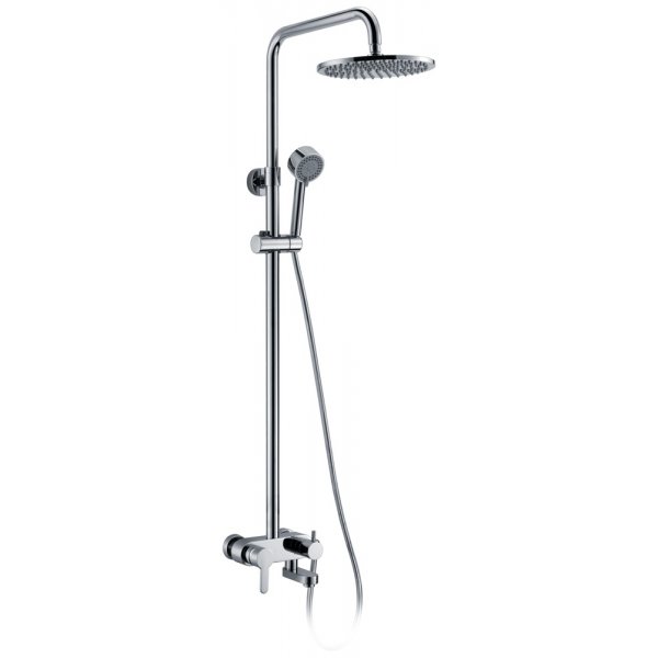 DELONG 帝朗 雨林花灑套裝 Rainfall Shower Set 鉻-32MM雨淋花灑柱連10"大花灑頭及3速手提花灑及龍頭 (100081100)