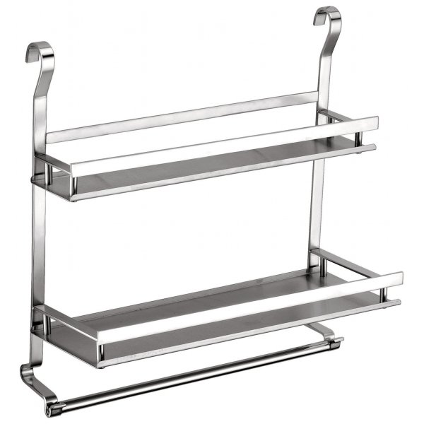DELONG 帝朗 不鏽鋼雙層調味及毛巾架 S/ST Spice Rack w/Towel Holder - 2 tiers 雙層調味及毛巾架380(W)*173.5(D)*396.5(H)mm (20019300504)