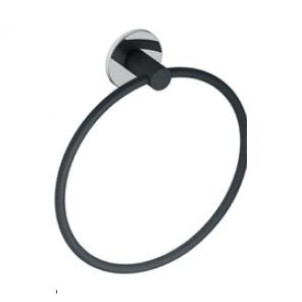 DELONG 帝朗 毛巾環 Towel Ring 鋅合金/黑: 圓形毛巾環(2286) (22866000137)