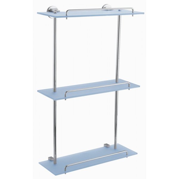 DELONG 帝朗 三層玻璃架 Glass Shelves - 3 tiers 鉻- 三層玻璃架 (圓底座) (260006D-3F)
