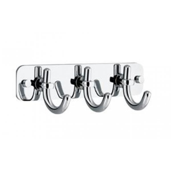DELONG 帝朗 排衣勾-3個 Robe Hook Set - 3 Hooks 鉻 - 排衣勾-3個單衣勾(盒裝) (260304-3N)