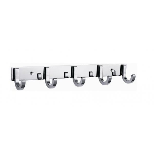 DELONG 帝朗 排衣勾-5個 Robe Hook Set - 5 Hooks 鉻- 排衣勾, 5勾 (吸塑包裝) (260503-5P)
