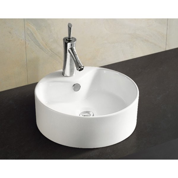 DELONG 帝朗 檯上面盆 Counter-top washbasin 圓形座檯式藝術盆405*405*140mm (310404014)