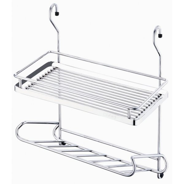 DELONG 帝朗 不鏽鋼雙層調味架及瓶罐架 S/ST Spice & Bottle Rack - 2 tiers 鉻 - 雙層調味及瓶罐架- 掛勾式(不銹鋼) (BF19025S)