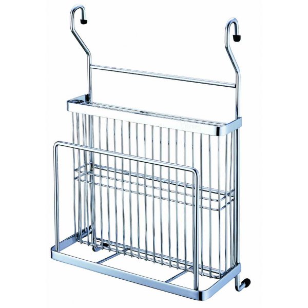 DELONG 帝朗 不鏽鋼砧板連菜刀架 S/ST Rack for Knife & Chopping Board 鉻 - 砧板連菜刀架-掛勾式 (不銹鋼) (BF19036H-N)