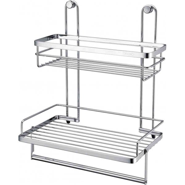 DELONG 帝朗 不鏽鋼雙層調味連紙巾架 S/ST Spice Rack w/Paper Holder - 2 tiers 鉻 - 雙層調味連紙巾架 (不銹鋼) (BF19412)