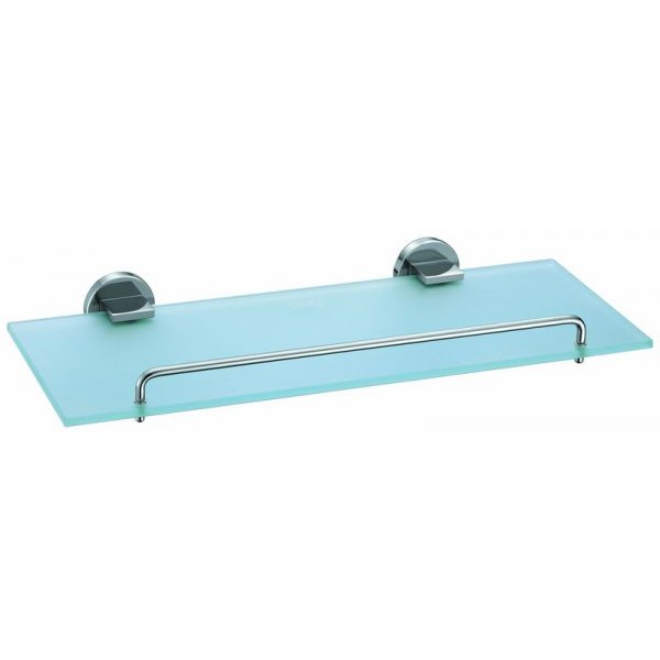 DELONG 帝朗 長方形玻璃架 Rectangular Glass Shelf 鉻- 玻璃架 (圓底座) (260006DF)