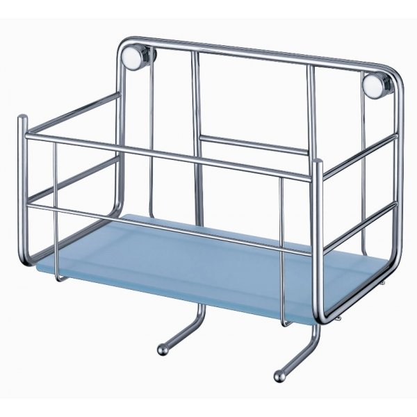 DELONG 帝朗 玻璃架連勾 Glass Shelf w/Hooks 長方形玻璃架連勾(250*153*232mm)-不銹鋼 (F16003SH)