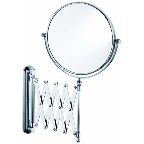 DELONG 帝朗 掛牆伸縮雙面化妝鏡(3倍放大) Wall-mounted Cosmetic Mirror (3x) 鉻- 8" 掛牆伸縮雙面化妝鏡(3倍放大) (WM813)