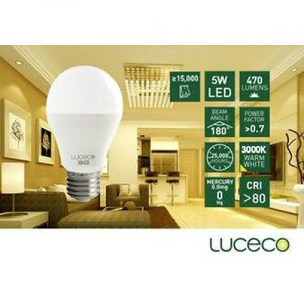 LUCECO - LED 電燈泡5W-暖白光 (型號 : LA27W5W47-LE)