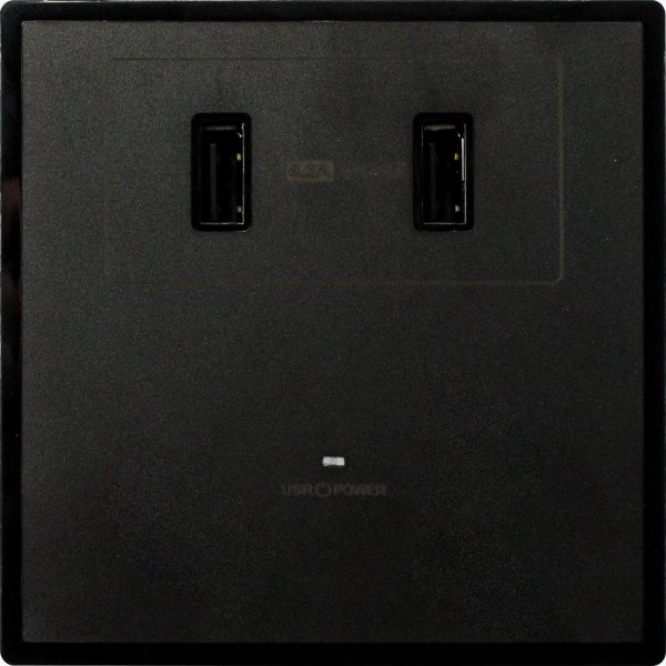 M2K AP102MF-B 4.2A 單位 單蘇 2 USB 插座 (2USB系列 ) 白色 電制 制面 電掣 掣面 插蘇
