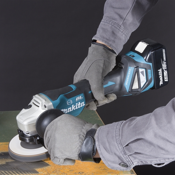 Makita 牧田 18V 充電式角向磨光機 DGA518ZU 125mm (5") (淨機)(安全開關)(電子剎車)(變速)(藍牙連動)(BL)