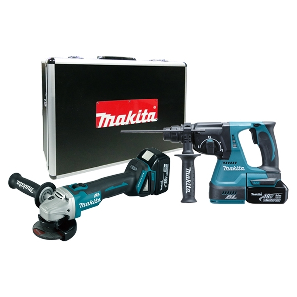 Makita 牧田 18V 充電式工具套裝 (電錘及角向磨光機) DLX2161TX (DHR242 及 DGA404) Makita 牧田 18V 充電式工具套裝 (電錘及角向磨光機) DLX2161TX (DHR242 及 DGA404)