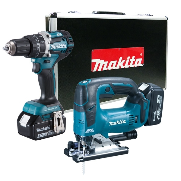 Makita 牧田 18V 充電式工具套裝 (衝撃電鑽&曲線鋸) DLX2202TX1 (DHP484 & DJV182 ) 積梳機 Makita 牧田 18V 充電式工具套裝 (衝撃電鑽&曲線鋸) DLX2202TX1 (DHP484 & DJV182 ) 積梳機
