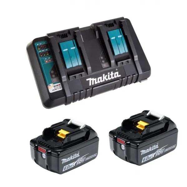 MAKITA 牧田 18V 6.0AH 原裝鋰電池連 DC18RD 雙位充電座套裝 ( 2電池,1充電座) BL1860B ,DC18RD MAKITA 牧田 18V 6.0AH 原裝鋰電池連 DC18RD 雙位充電座套裝 ( 2電池,1充電座) BL1860B ,DC18RD