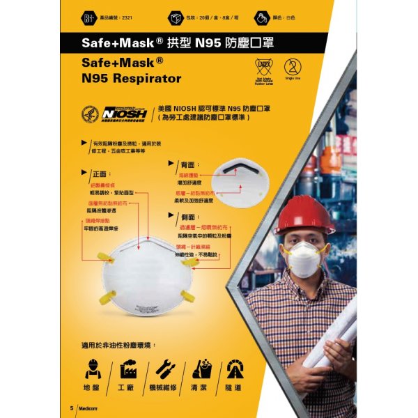 Medicom N95 口罩 防塵口罩  (20個/盒) 