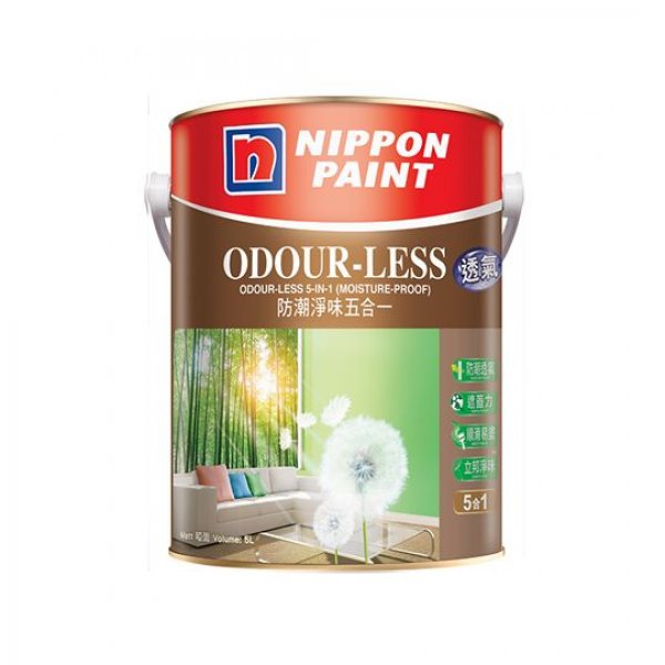 Nippon 立邦防潮淨味五合一內牆乳膠漆 (5公升)