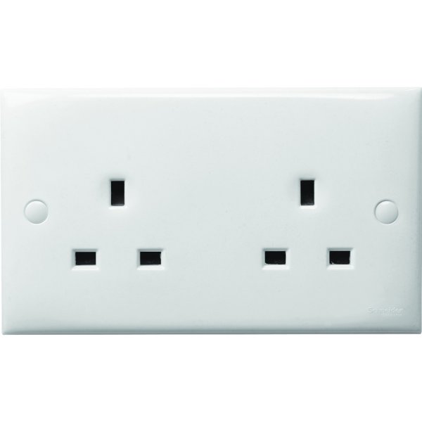 施耐德電氣 S-Classic,ET426 WE,13A 兩位連保護門插座