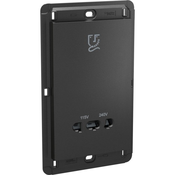 施耐德電氣 UNICA,MGU5_054_MC 鬚刨插座 115/240V 磨砂鉻灰