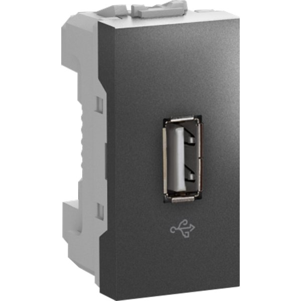 施耐德電氣 UNICA,MGU3_429_BC USB 2.0 數據傳輸插頭 炫鉻灰
