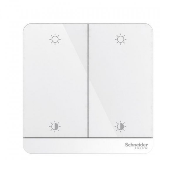 Schneider Electric 施耐德電氣 Wiser 智能兩位光暗掣 搪瓷白 E8332DST350ZB_WE Schneider Electric 施耐德電氣 Wiser 智能兩位光暗掣 搪瓷白 E8332DST350ZB_WE