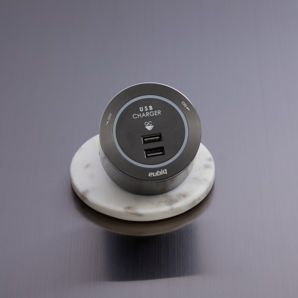 Eubiq USB雙位適配器 1.0A和2.4A輸出埠 (3.4A)