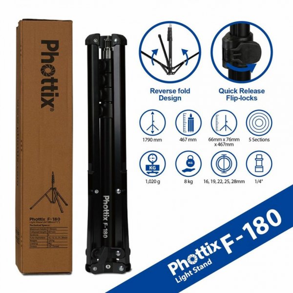Phottix F-180 Light Stand (H/180cm/71") 燈架