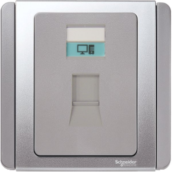 施耐德電氣  Schneider Electric NEO E3031RJ5E GS 單位RJ45八線電腦插座-銀灰色