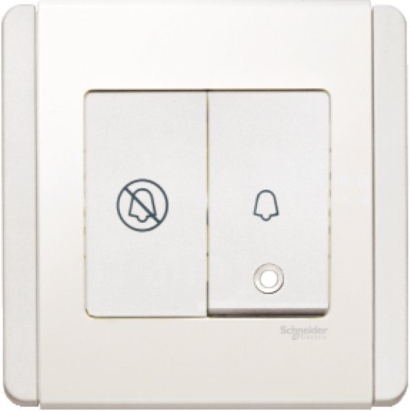 施耐德電氣 Schneider Electric NEOE3031VBPD WW4A 門鐘㩒手掣帶“請勿打擾”顯示圖像-凝白色