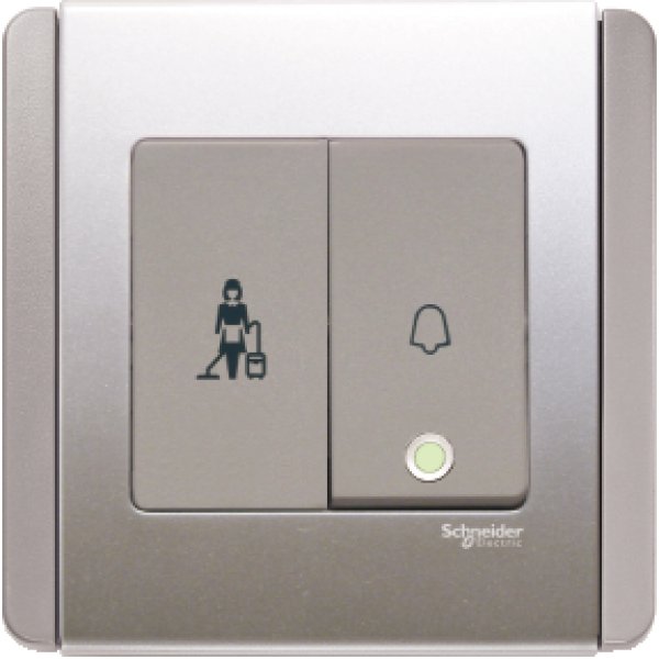 施耐德電氣 Schneider Electric NEOE3031VBPM GS4A 門鐘㩒手掣帶“請即清理”顯示圖像-銀灰色