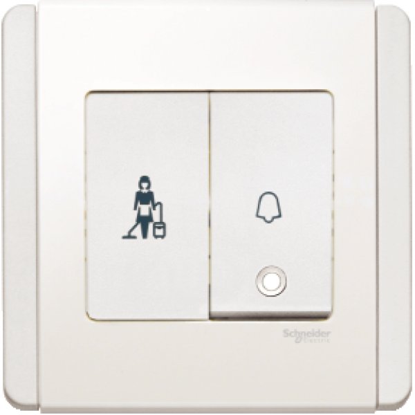 施耐德電氣 Schneider Electric NEOE3031VBPM WW4A 門鐘㩒手掣帶“請即清理”顯示圖像-凝白色