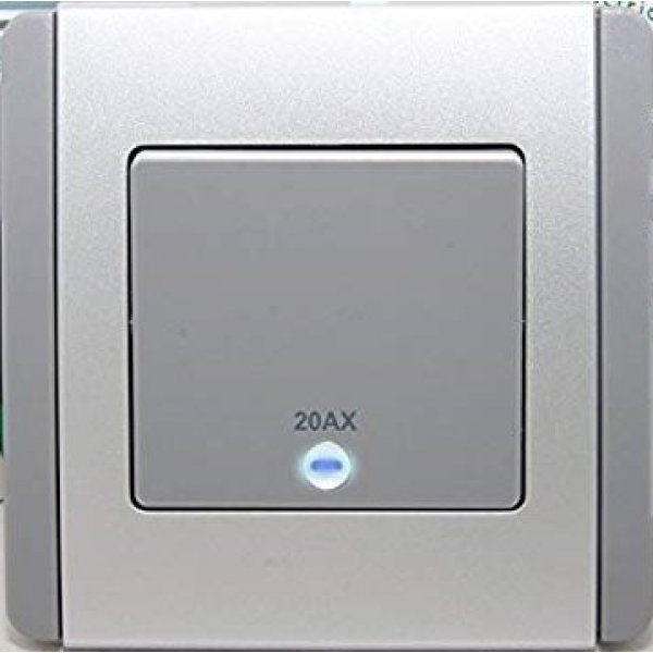 施耐德電氣 Schneider Electric NEOE3031VD20 EBGS20A 單位直按板雙極連LED燈開關掣-銀灰色燈掣
