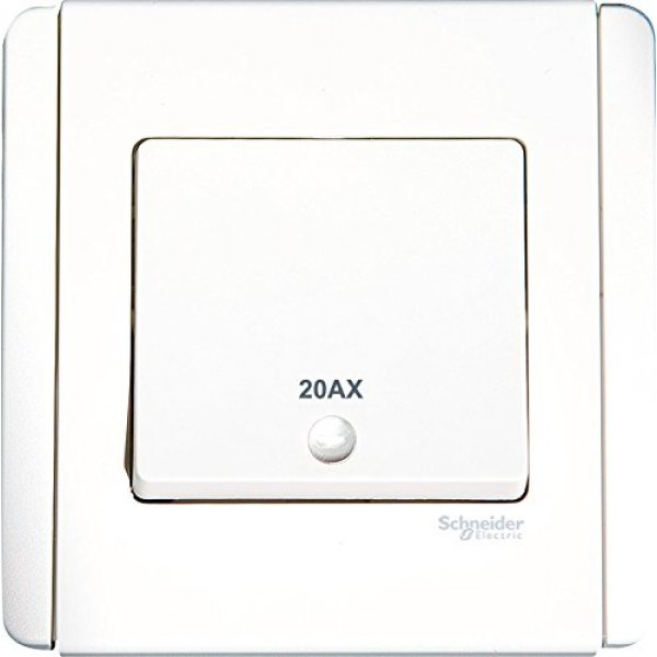 施耐德電氣 Schneider Electric NEOE3031VD20 EWWW20A 單位直按板雙極連LED燈開關掣-凝白色燈掣