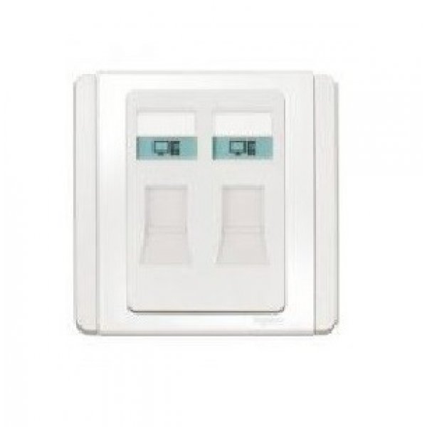 施耐德電氣  Schneider Electric NEO E3032RJK WW 兩位備防塵活門面板 (不連模塊)-凝白色